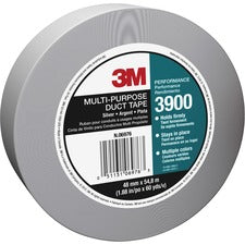 3M Multipurpose Utility-Grade Duct Tape - 60 yd Length x 1.88" Width - 7.6 mil Thickness - 3" Core - Polyethylene Coated Cloth Backing - 24 / Carton - Silver