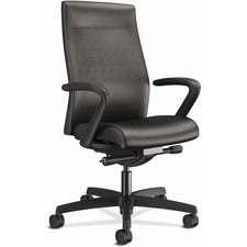 Ignition 2.0 Upholstered Mid-back Task Chair, Supports Up To 300 Lb, 17" To 22" Seat Height, Black