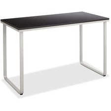 Steel Desk, 47.25" X 24" X 28.75", Black/silver