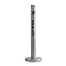 Smoker's Pole, Round, Steel, 0.9 Gal, 4 Dia X 41h, Silver