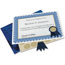 Certificate Kit, 8.5 X 11, Blue Spiral With Blue Border