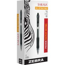 Sarasa Dry Gel X20 Gel Pen, Retractable, Bold 1 Mm, Black Ink, Smoke Barrel, 12/pack