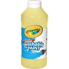 Washable Paint, Yellow, 16 Oz Bottle