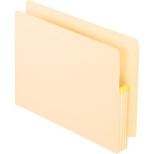 Manila Drop Front Shelf File Pockets With Rip-proof-tape Gusset Top, 3.5" Expansion, Letter Size, Manila, 25/box