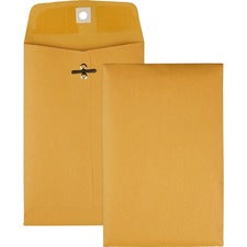 Clasp Envelope, 28 Lb Bond Weight Kraft, #35, Square Flap, Clasp/gummed Closure, 5 X 7.5, Brown Kraft, 100/box