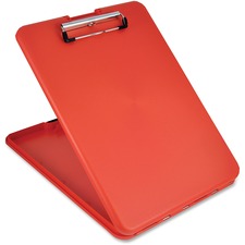 Slimmate Storage Clipboard, 0.5" Clip Capacity, Holds 8.5 X 11 Sheets, Red