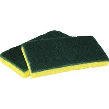 Impact Products Cellulose Scrubber Sponge - 0.9" Height x 3.2" Width x 6.3" Length - 40/Carton - Cellulose - Yellow, Green