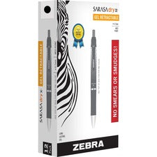 Sarasa Dry Gel X1 Gel Pen, Retractable, Medium 0.7 Mm, Black Ink, Black Barrel, 12/pack