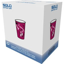 Paper Hot Drink Cups In Bistro Design, 16 Oz, Maroon, 300/carton