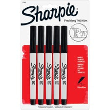 Ultra Fine Tip Permanent Marker, Extra-fine Needle Tip, Black, 5/pack