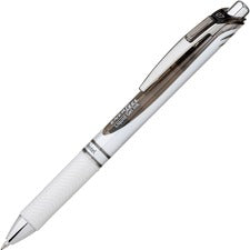 Energel Rtx Gel Pen, Retractable, Medium 0.7 Mm, Black Ink, White/black Barrel