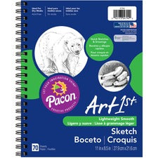 Art1st Sketch Diary, 60 Lb Text Paper Stock, Blue Cover, (70) 11 X 8.5 Sheets