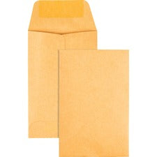 Kraft Coin And Small Parts Envelope, #1, Square Flap, Gummed Closure, 2.25 X 3.5, Light Brown Kraft, 500/box