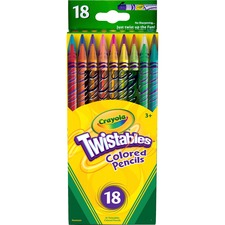 Twistables Colored Pencils, 2 Mm, 2b (#1), Assorted Lead/barrel Colors, 18/pack