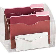 Optimizers Multifunctional Two-way Organizer, 5 Sections, Letter Size Files, 8.75" X 10.38" X 13.63", Clear