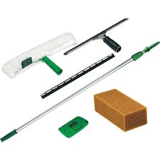 Pro Window Cleaning Kit With 8 Ft Pole, Scrubber, Squeegee, Scraper, Sponge