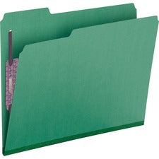 Colored Pressboard Fastener Folders With Safeshield Coated Fasteners, 2" Expansion, 2 Fasteners, Letter Size, Green, 25/box