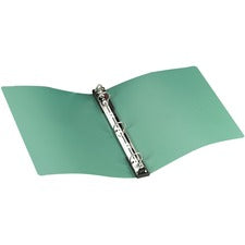 Hanging Storage Flexible Non-view Binder With Round Rings, 3 Rings, 1" Capacity, 11 X 8.5, Green