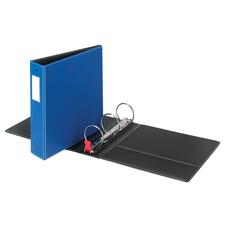 Premier Easy Open Locking Round Ring Binder, 3 Rings, 3" Capacity, 11 X 8.5, Medium Blue