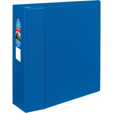 Heavy-duty Non-view Binder With Durahinge And Locking One Touch Ezd Rings, 3 Rings, 4" Capacity, 11 X 8.5, Blue