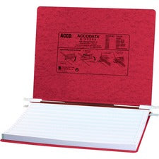 Presstex Covers With Storage Hooks, 2 Posts, 6" Capacity, 14.88 X 11, Executive Red