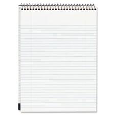 Stiff-back Wire Bound Notepad, Medium/college Rule, Navy Cover, 70 White 8.5 X 11.5 Sheets