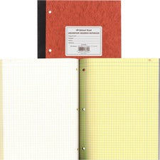 Duplicate Laboratory Notebooks, Stitched Binding, Quadrille Rule (4 Sq/in), Brown Cover, (200) 11 X 9.25 Sheets