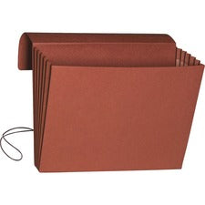 Redrope Expanding Wallet With Elastic Cord, 5.25" Expansion, 1 Section, Elastic Cord Closure, Legal Size, Redrope, 10/box