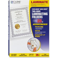 Quick Cover Laminating Pockets, 12 Mil, 9.13" X 11.5", Gloss Clear, 25/box