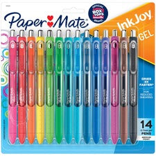Inkjoy Gel Pen, Retractable, Medium 0.7 Mm, Assorted Ink And Barrel Colors, 14/pack