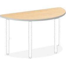 Build Half Round Shape Table Top, 60w X 30d, Natural Maple