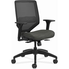 Solve Series Mesh Back Task Chair, Supports Up To 300 Lb, 16" To 22" Seat Height, Ink Seat, Black Back/base