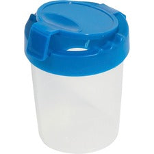Antimicrobial No Spill Paint Cup, 3.46 W X 3.93 H, Blue