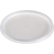 Plastic Lids For Foam Cups, Bowls And Containers, Flat, Vented, Fits 6-32 Oz, Translucent, 100/pack, 10 Packs/carton