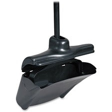 Lobby Pro Upright Dustpan, With Cover, 12.5w X 37h, Plastic Pan/metal Handle, Black
