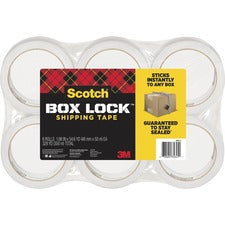 Box Lock Shipping Packaging Tape, 3" Core, 1.88" X 54.6 Yds, Clear, 6/pack