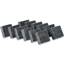 CLI Multi-purpose Eraser - 2" Width x 2" Length - Used as Mark Remover - Charcoal Gray - Felt - 12 / Pack
