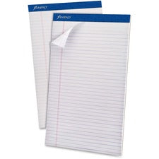 Perforated Writing Pads, Wide/legal Rule, 50 White 8.5 X 14 Sheets, Dozen