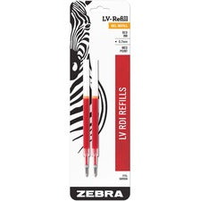 Jf Refill For Jimnie, Sarasa, Ecosarasa, Orbitz, Z-grip And Gr8 Gel Roller Ball Pens, Medium Conical Tip, Red Ink, 2/pack