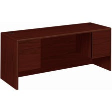 10700 Kneespace Credenza, 3/4 Height Pedestals, 72w X 24d X 29.5h, Mahogany