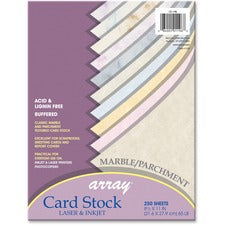 Array Card Stock, 65 Lb Cover Weight, 8.5 X 11, Assorted, 250/pack
