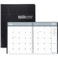 14-month Recycled Ruled Monthly Planner, 11 X 8.5, Black Cover, 14-month (july To Aug): 2023 To 2024