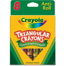 Triangular Crayons, 8 Colors/box