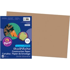 Sunworks Construction Paper, 50 Lb Text Weight, 12 X 18, Light Brown, 50/pack
