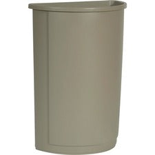 Untouchable Half-round Plastic Receptacle, 21 Gal, Plastic, Beige