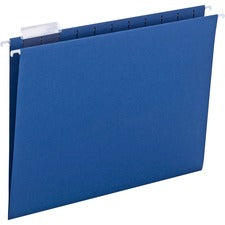 Colored Hanging File Folders With 1/5 Cut Tabs, Letter Size, 1/5-cut Tabs, Navy, 25/box