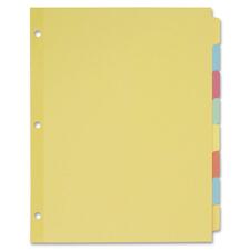 Write And Erase Plain-tab Paper Dividers, 8-tab, 11 X 8.5, Multicolor, 24 Sets