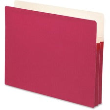 Colored File Pockets, 1.75" Expansion, Letter Size, Red