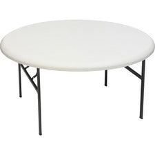 Indestructable Classic Folding Table, Round Top, 200 Lb Capacity, 60" Diameter X 29h, Platinum