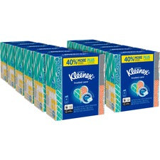 Kleenex Trusted Care Tissues - 2 Ply - 8.20" x 8.40" - White - Soft, Strong, Absorbent, Durable, Pre-moistened - For Home, Office, School - 70 Per Box - 12 / Carton